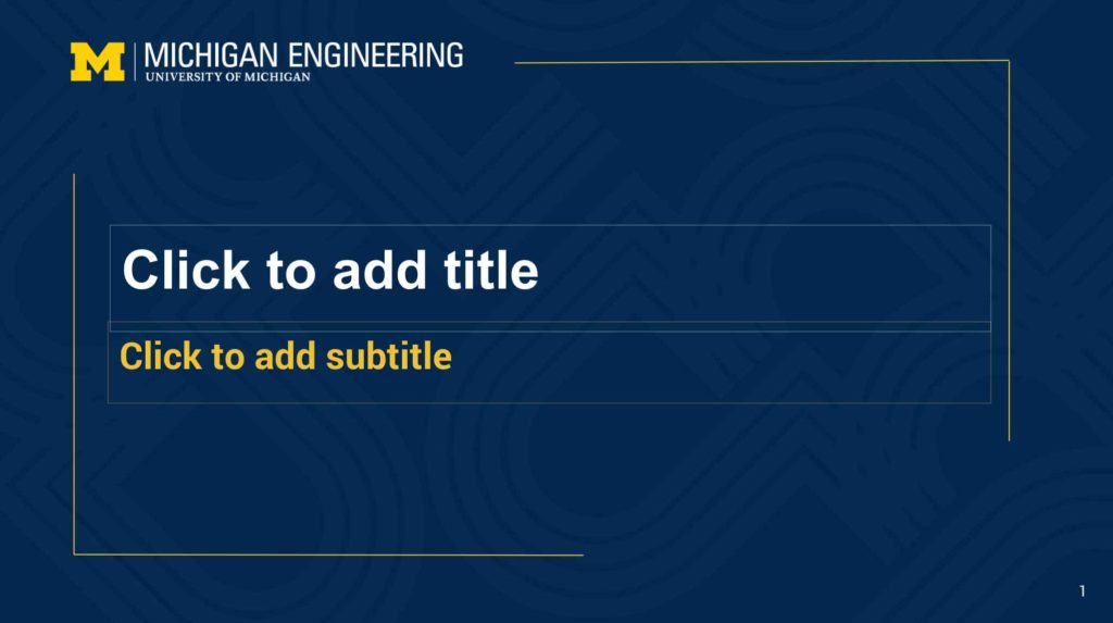 Michigan Engineering slide template